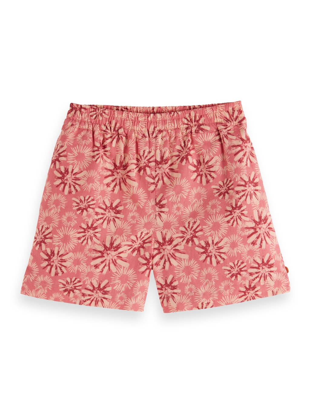Linen Blend Floral Printed Shorts