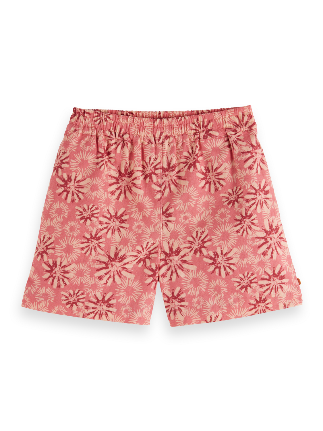 Linen Blend Floral Printed Shorts
