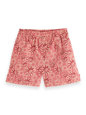 Shorts aus Leinenmischgewebe mit Blumenmuster