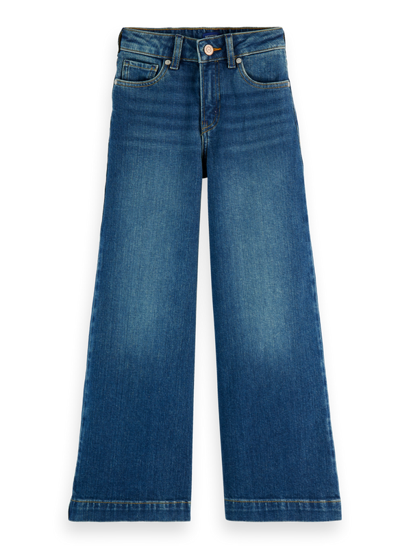 Girls' Essentials — The Wave Wide Leg Jeans Classic Blue