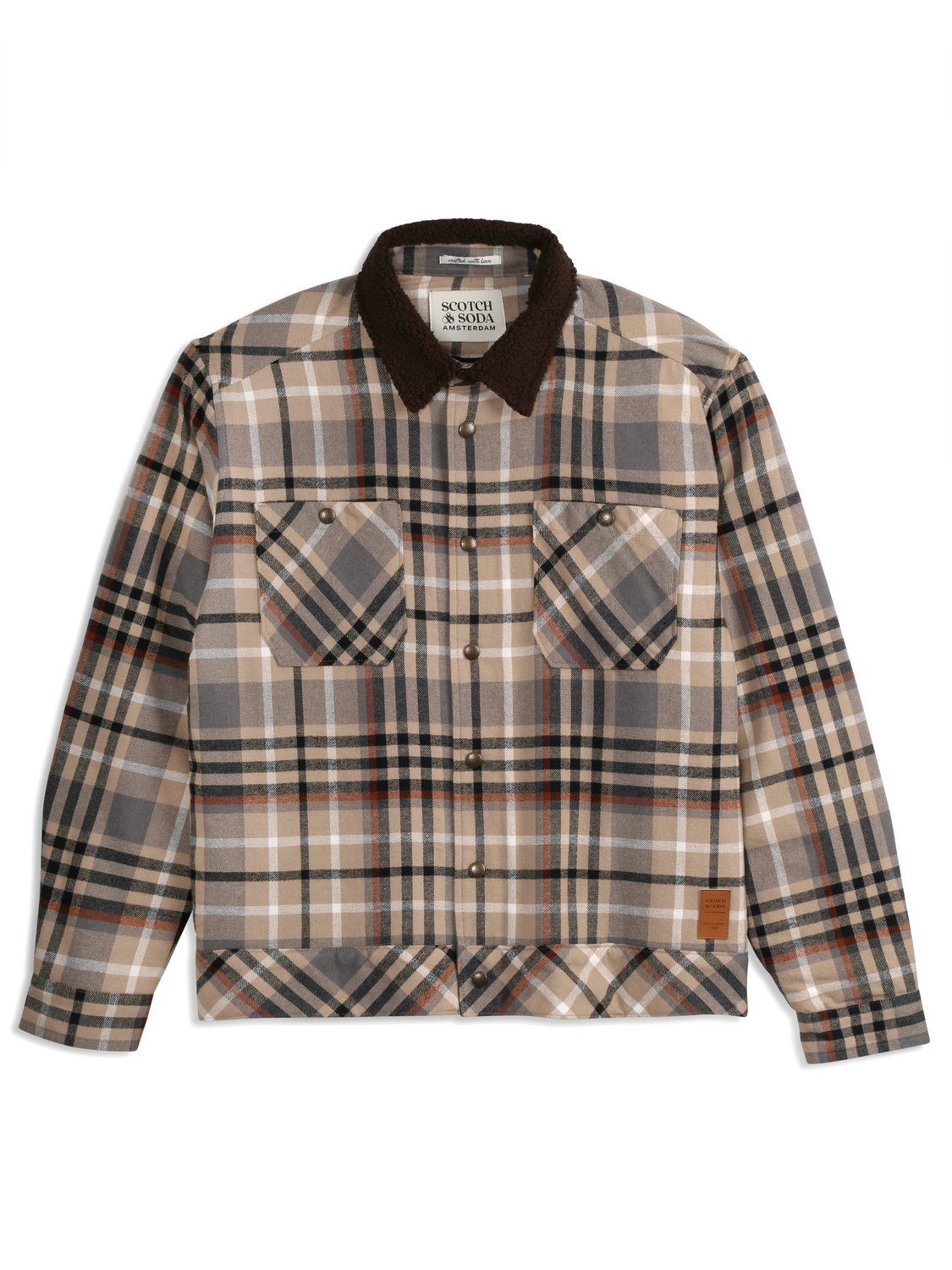Sherpa Lined Plaid Flannel Eisenhower Jacket