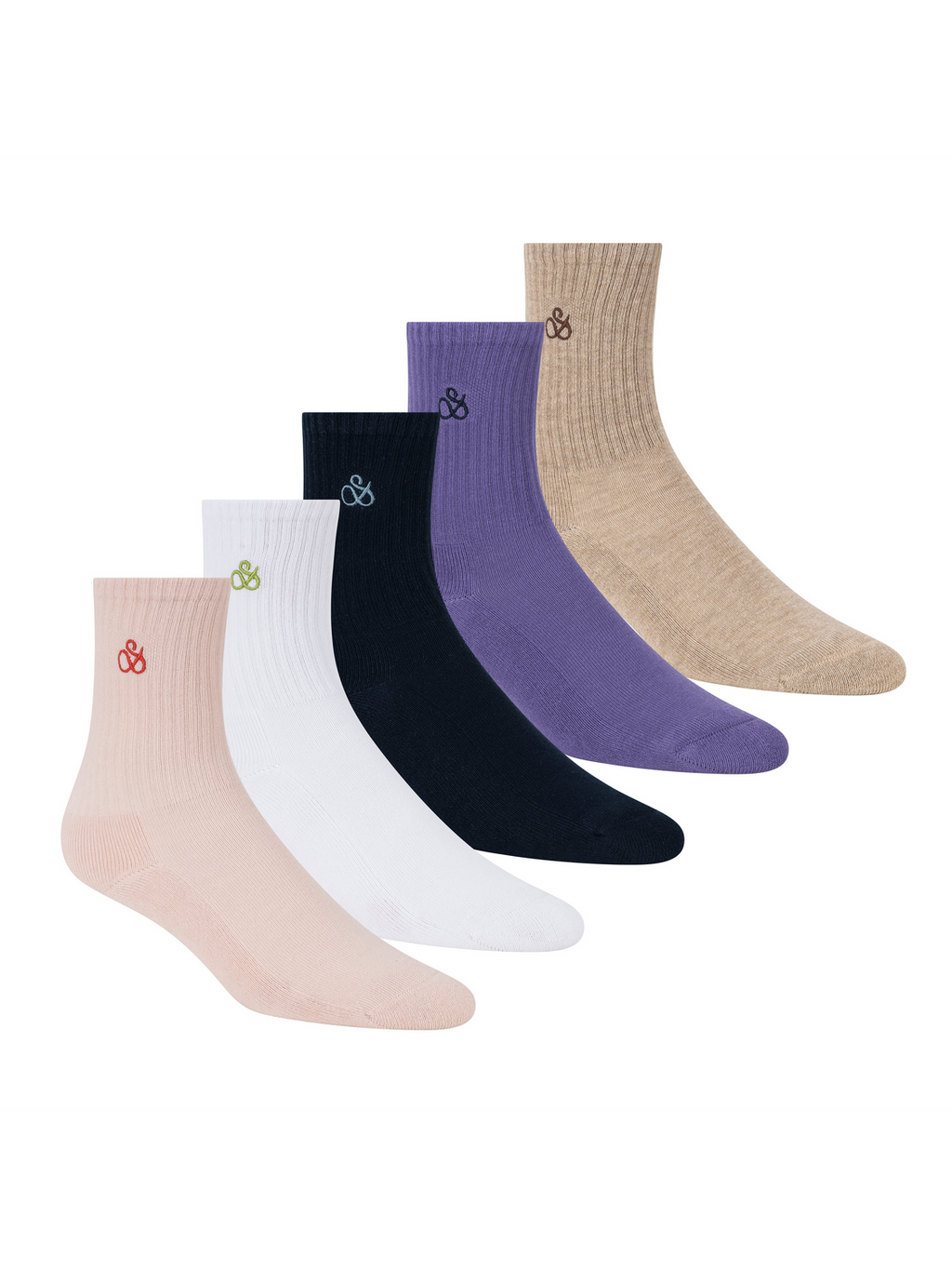 5Pk Womens 1/2 Terry Gift Box Crew