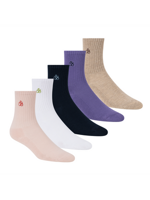 5Pk Womens 1/2 Terry Gift Box Crew
