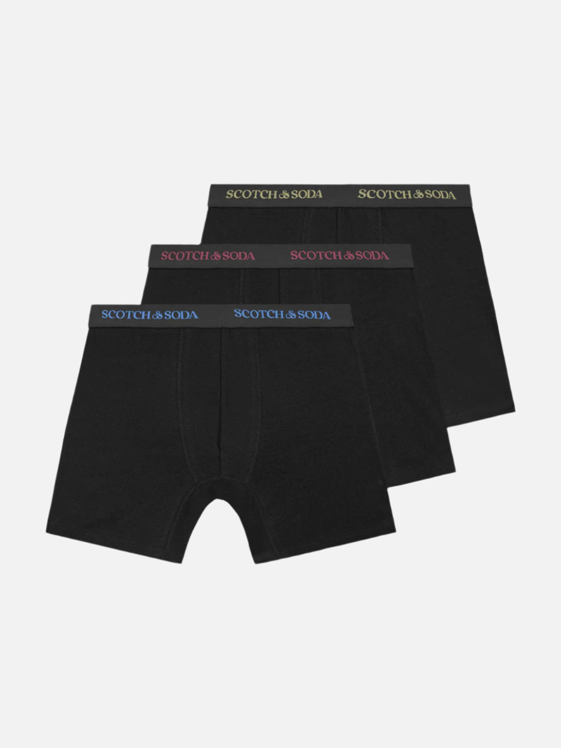 Lot de 3 slips boxeurs en coton extensible pour homme