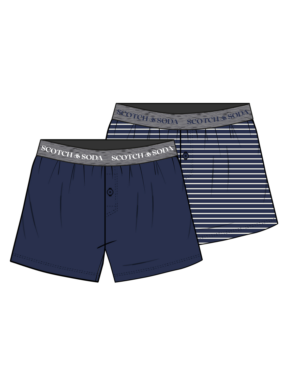 2Pk Mens Cotton Modal Knit Boxer Brief Underwear