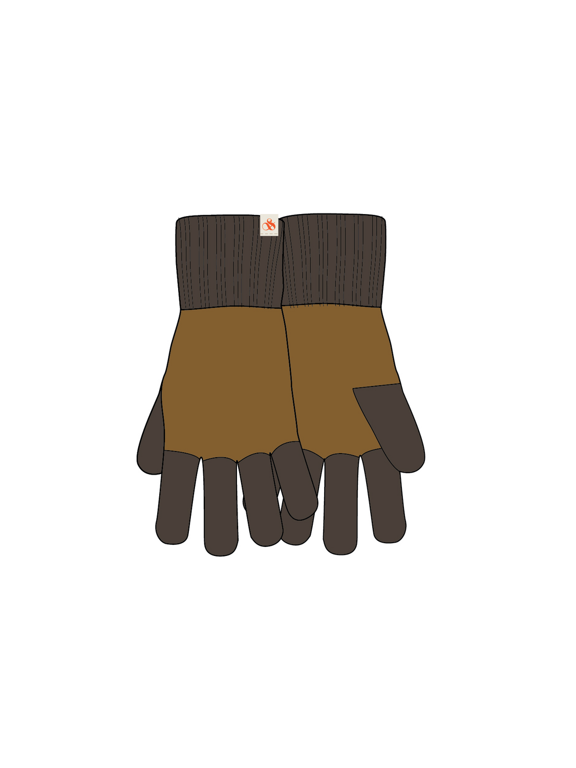 S&S Color Block Knit Glove