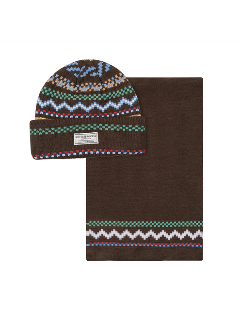 Bonnet et écharpe de Noël - Coffret cadeau