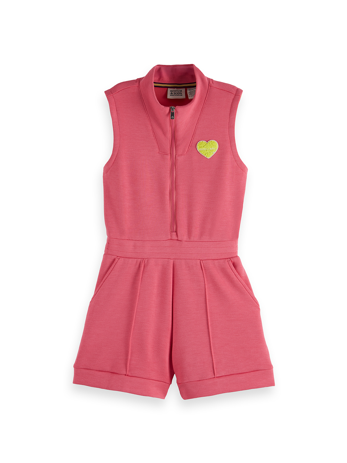 S&S Tennis Group Double Knit Half Zip Romper