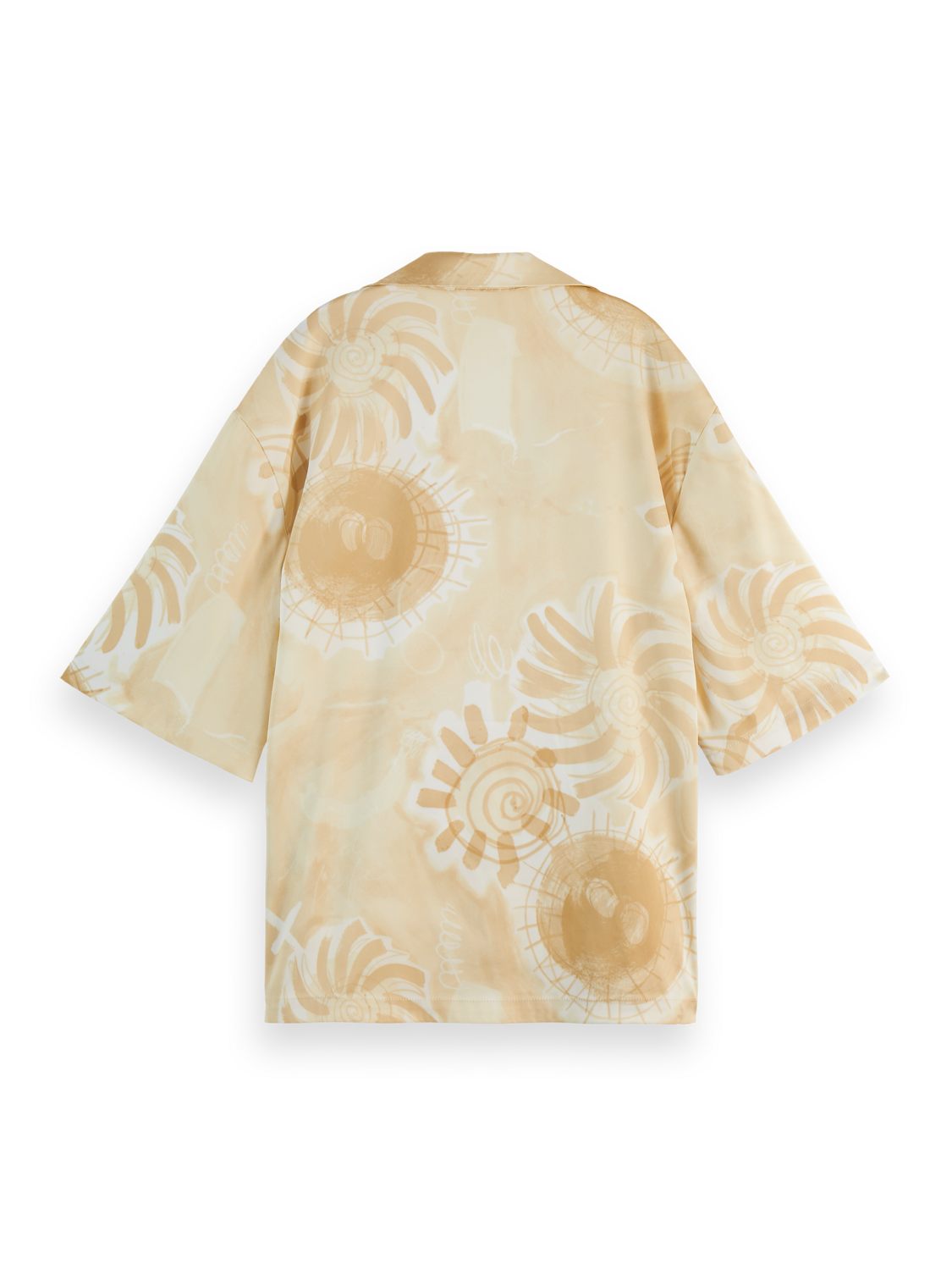 Satin Printed Short Sleeve Shirt