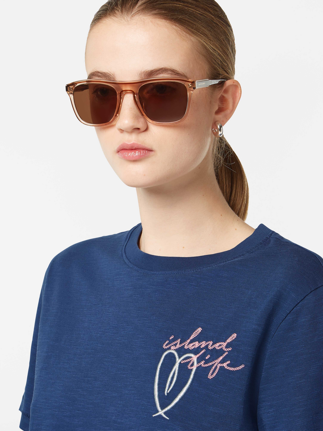 Embroidered Island Life Regular-Fit T-Shirt