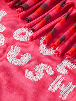 Love Crush Fringed Heart Oversized-Fit T-Shirt