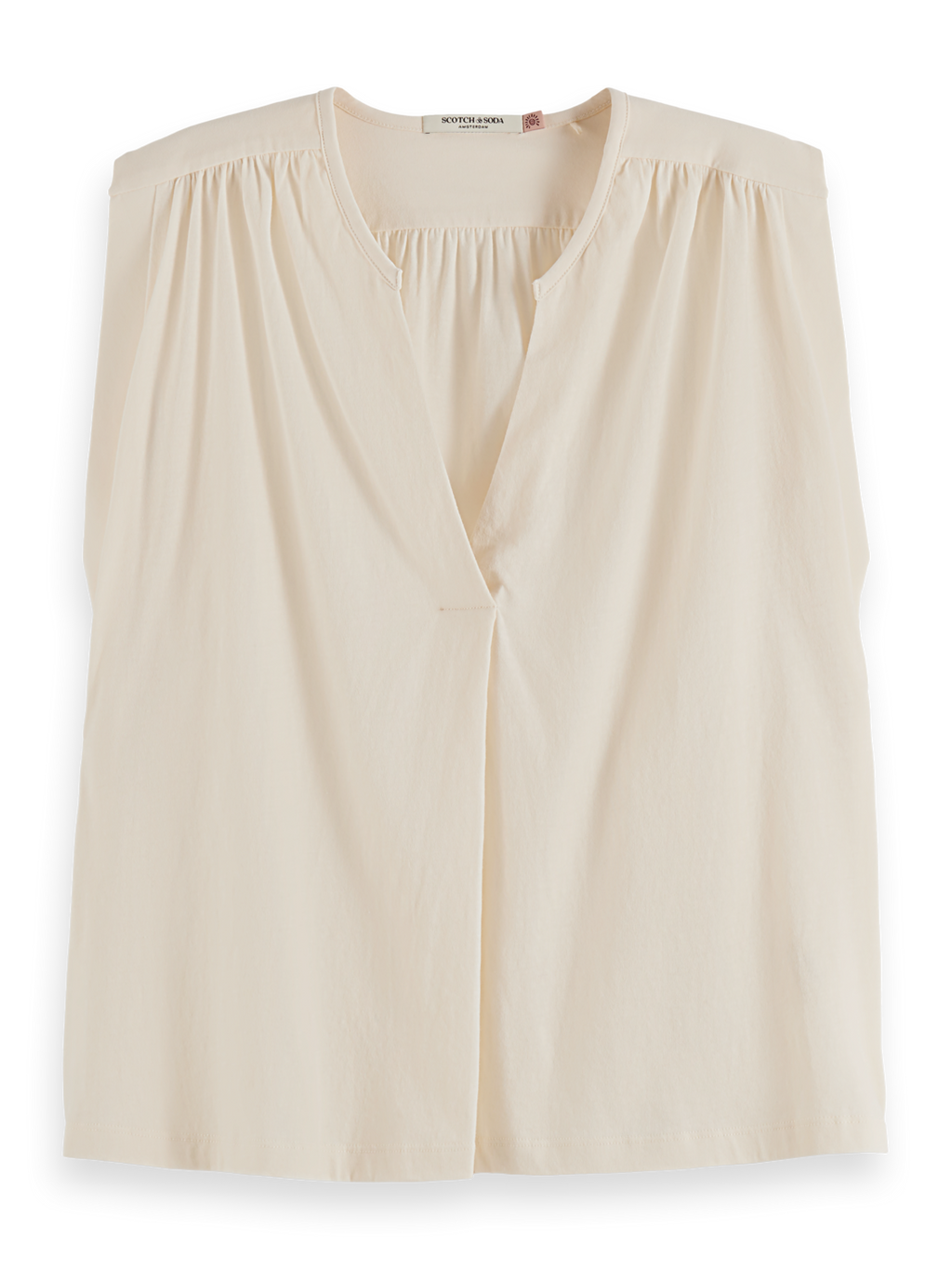 T-shirt décontracté en maille de coton et lin