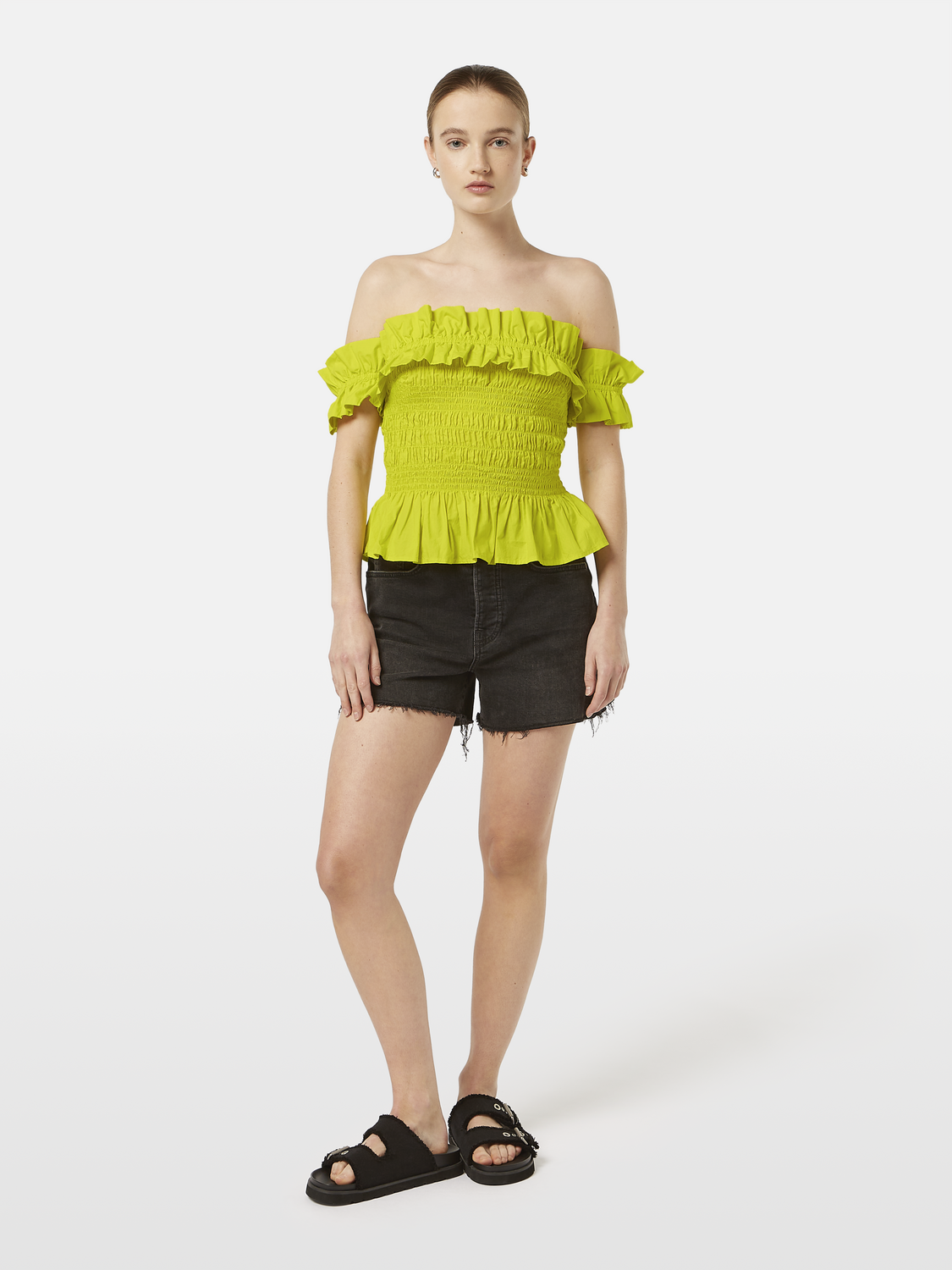 Ruffles Dropped Shoulder Top