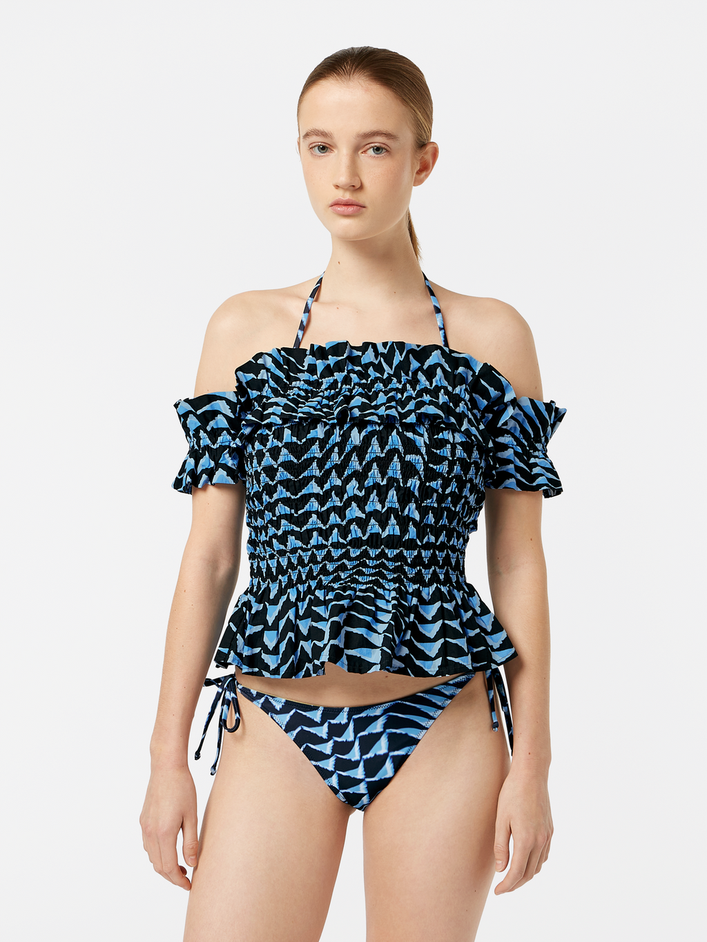 Ruffles Dropped Shoulder Top