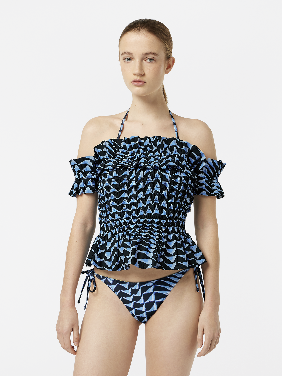 Ruffles Dropped Shoulder Top