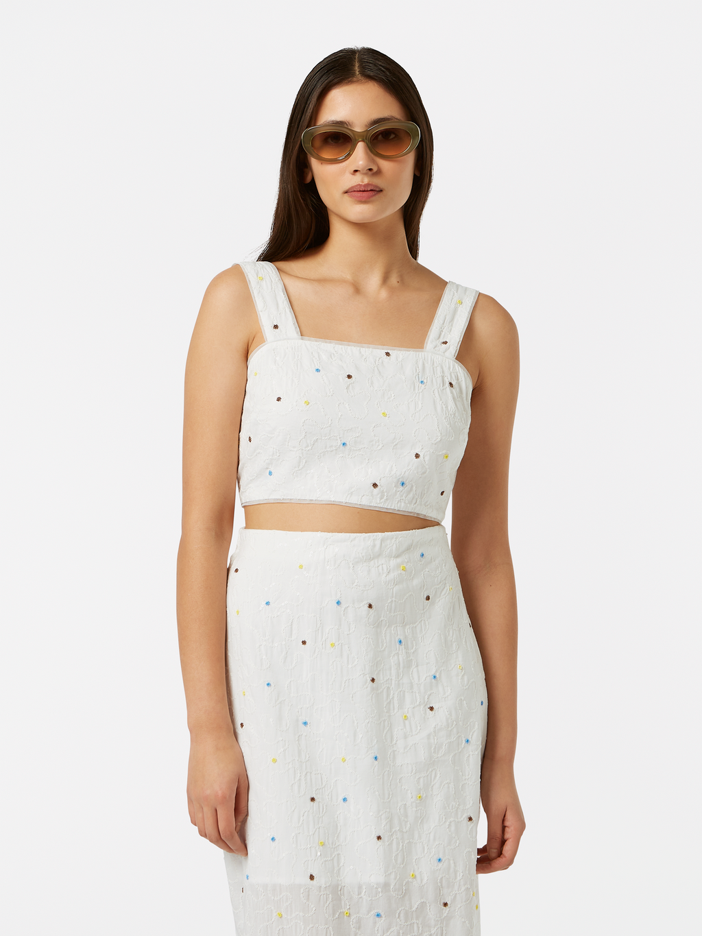 Beaded Crop Tank Top
