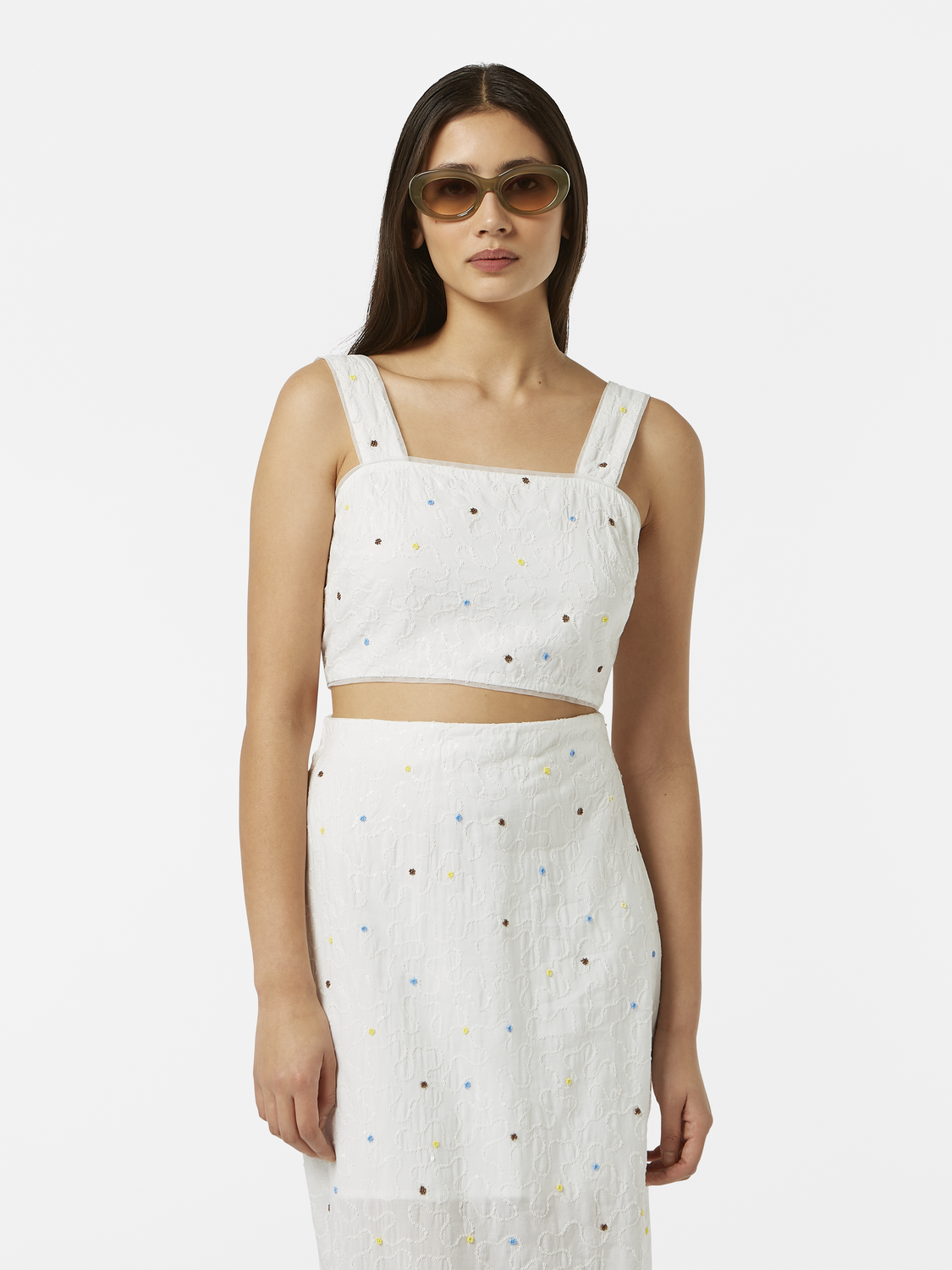 Beaded Crop Tank Top