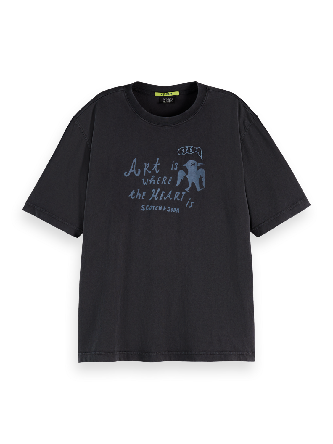Washed Loose Fit T-Shirt With Front Artwork