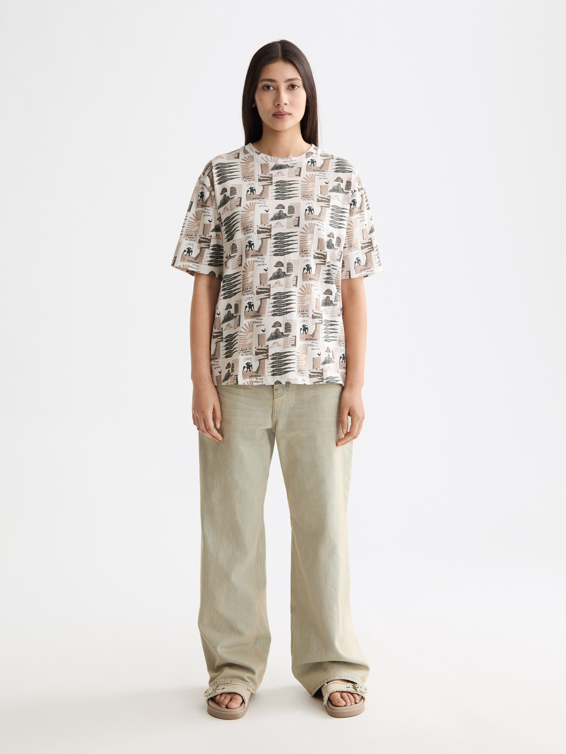 All Over Printed Loose Fit T-Shirt