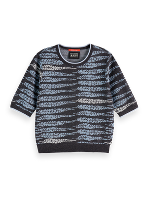 Lurex Jacquard Knitted Tee