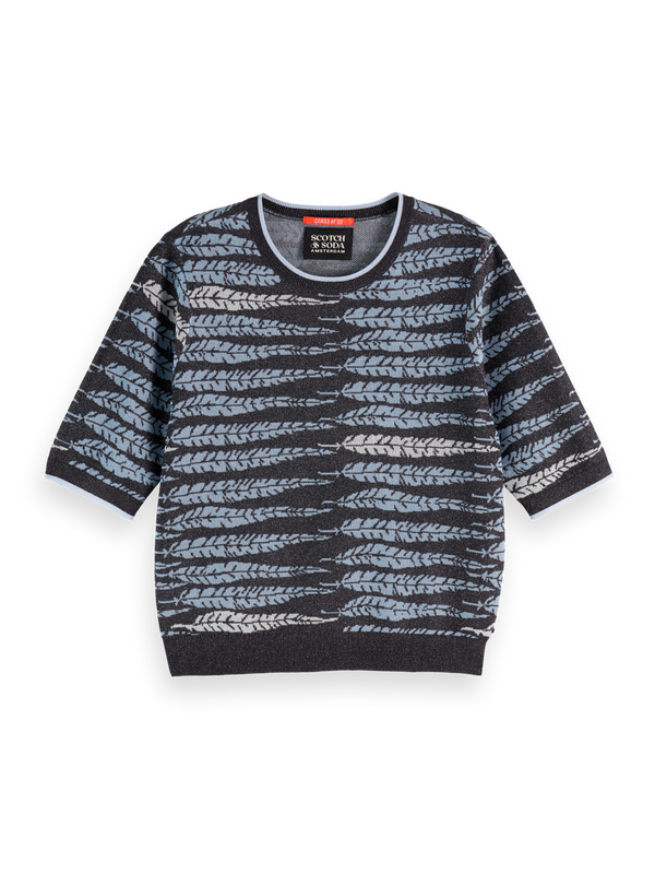 Lurex Jacquard Knitted Tee