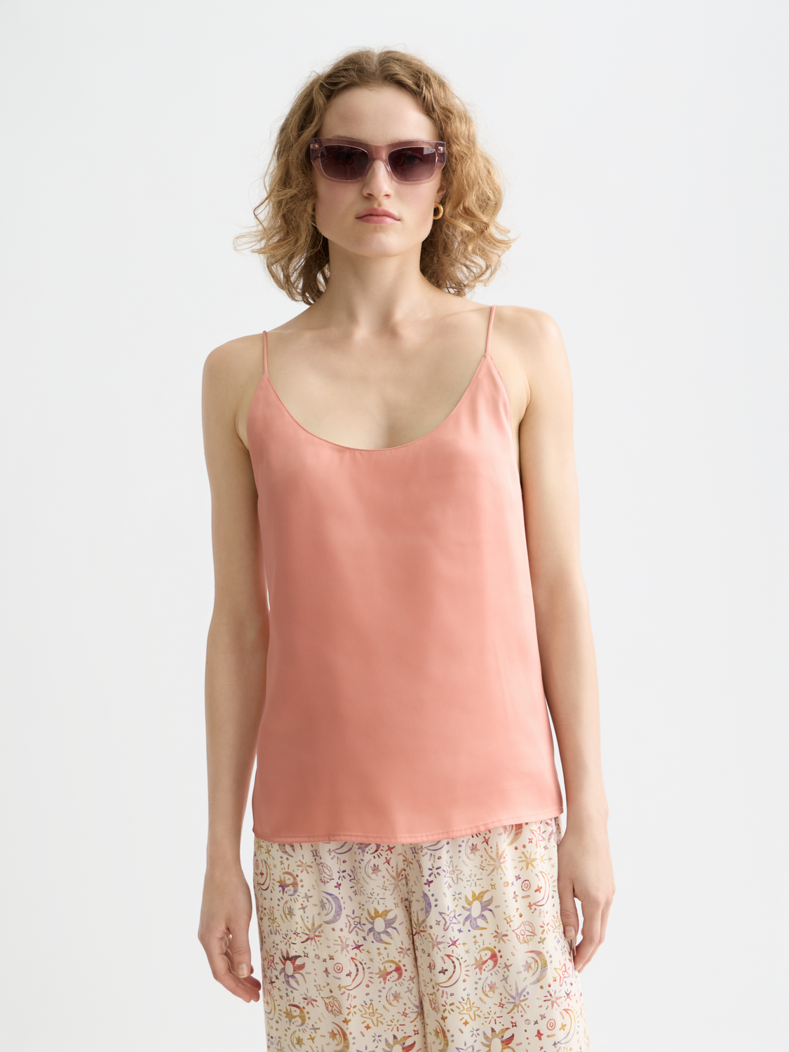 Singlet Woven Front Jersey Back Tank
