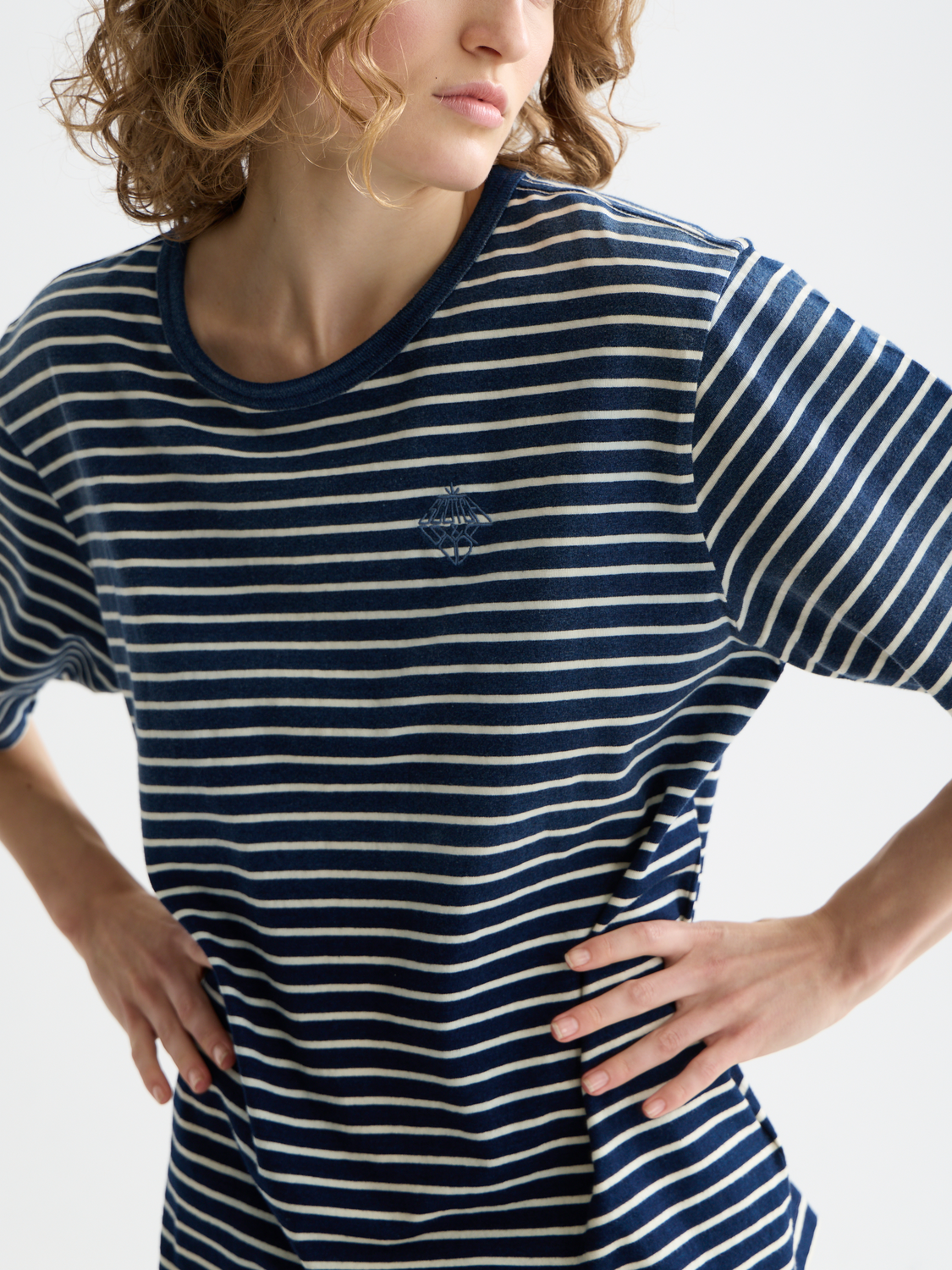 Indigo Washed Loose Fit T-Shrit