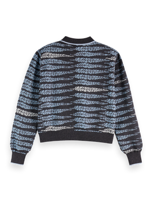 Lurex Jacquard Cardigan