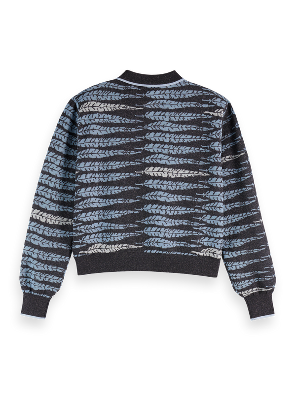 Lurex Jacquard Cardigan