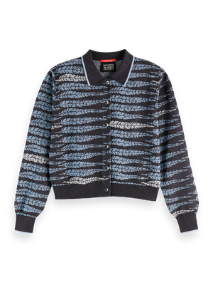 Lurex Jacquard Cardigan