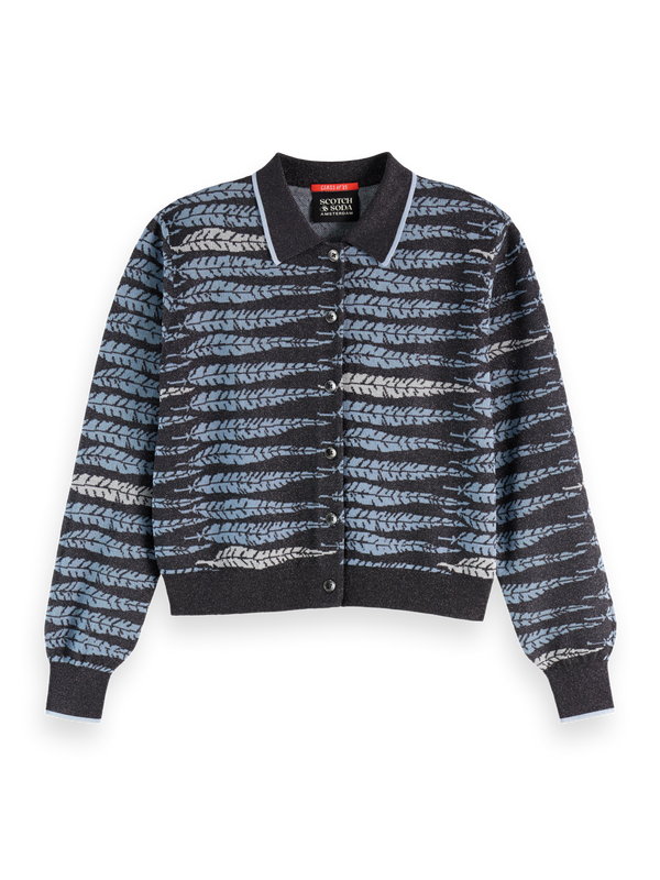 Lurex Jacquard Cardigan