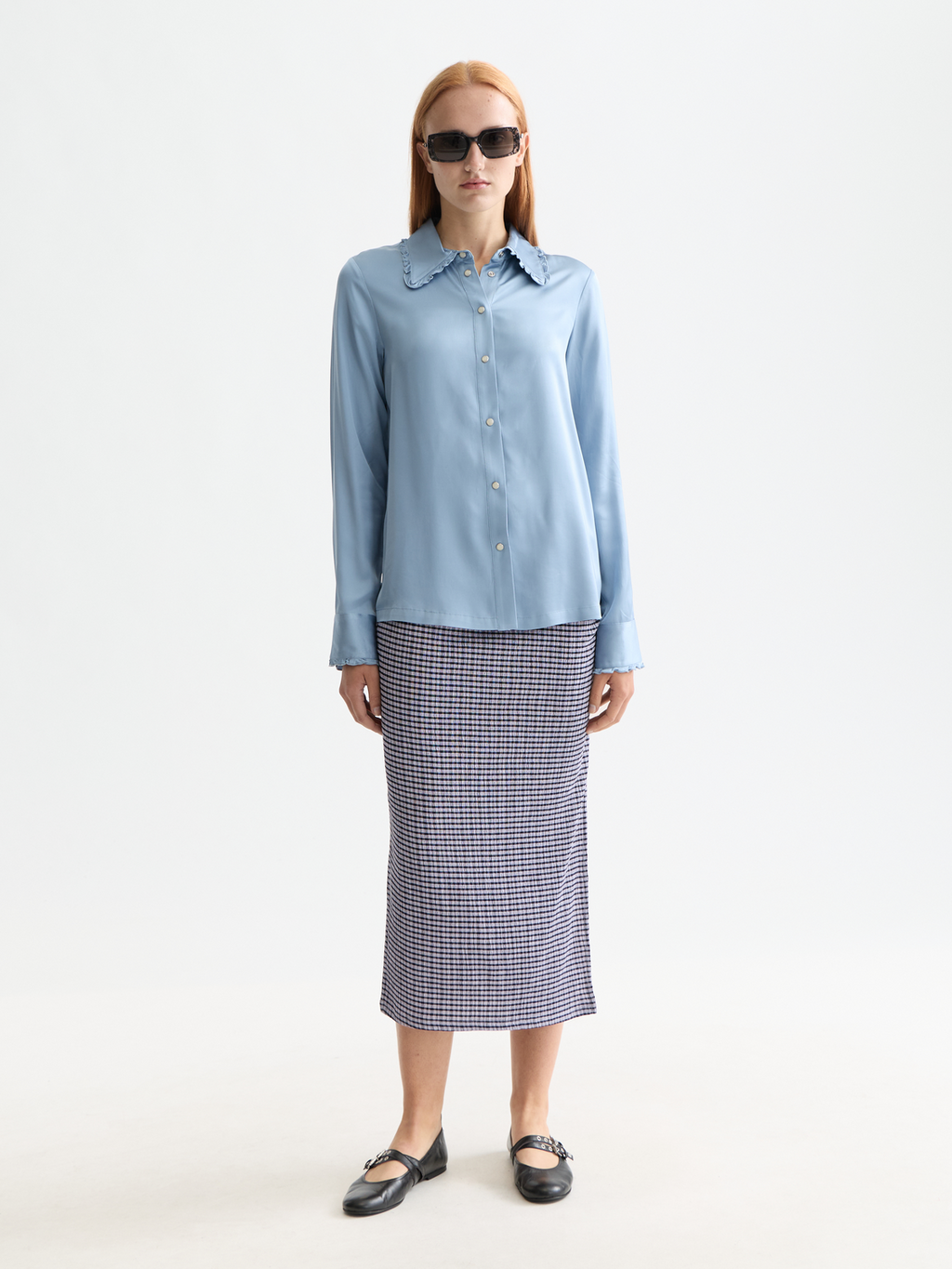 Regular Fit Shirt With Ruffle