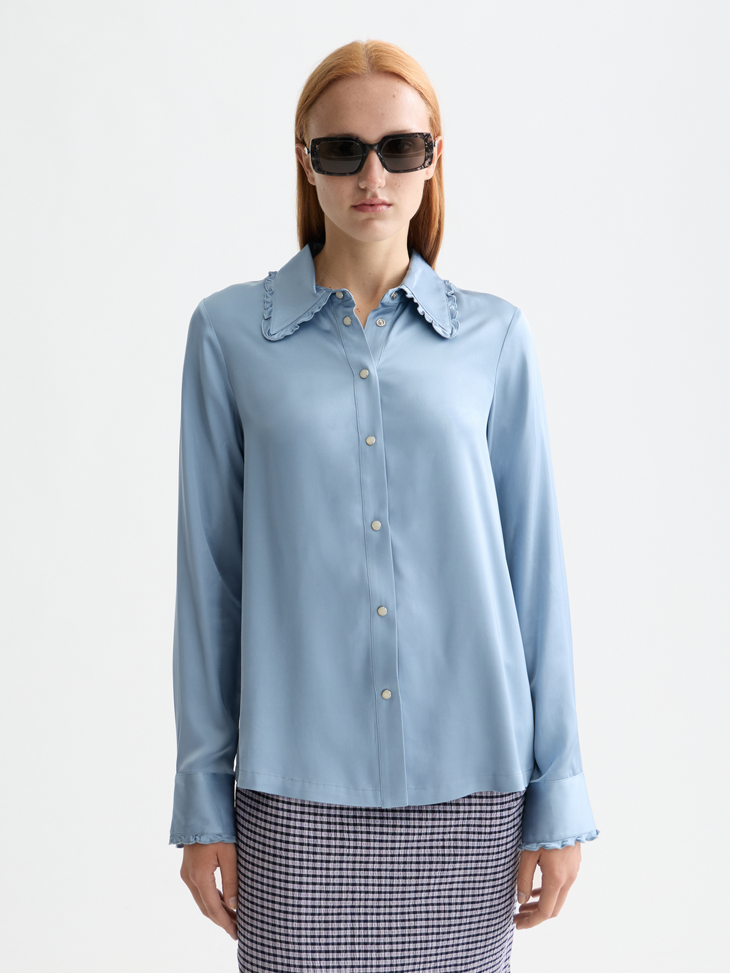 Regular Fit Shirt With Ruffle