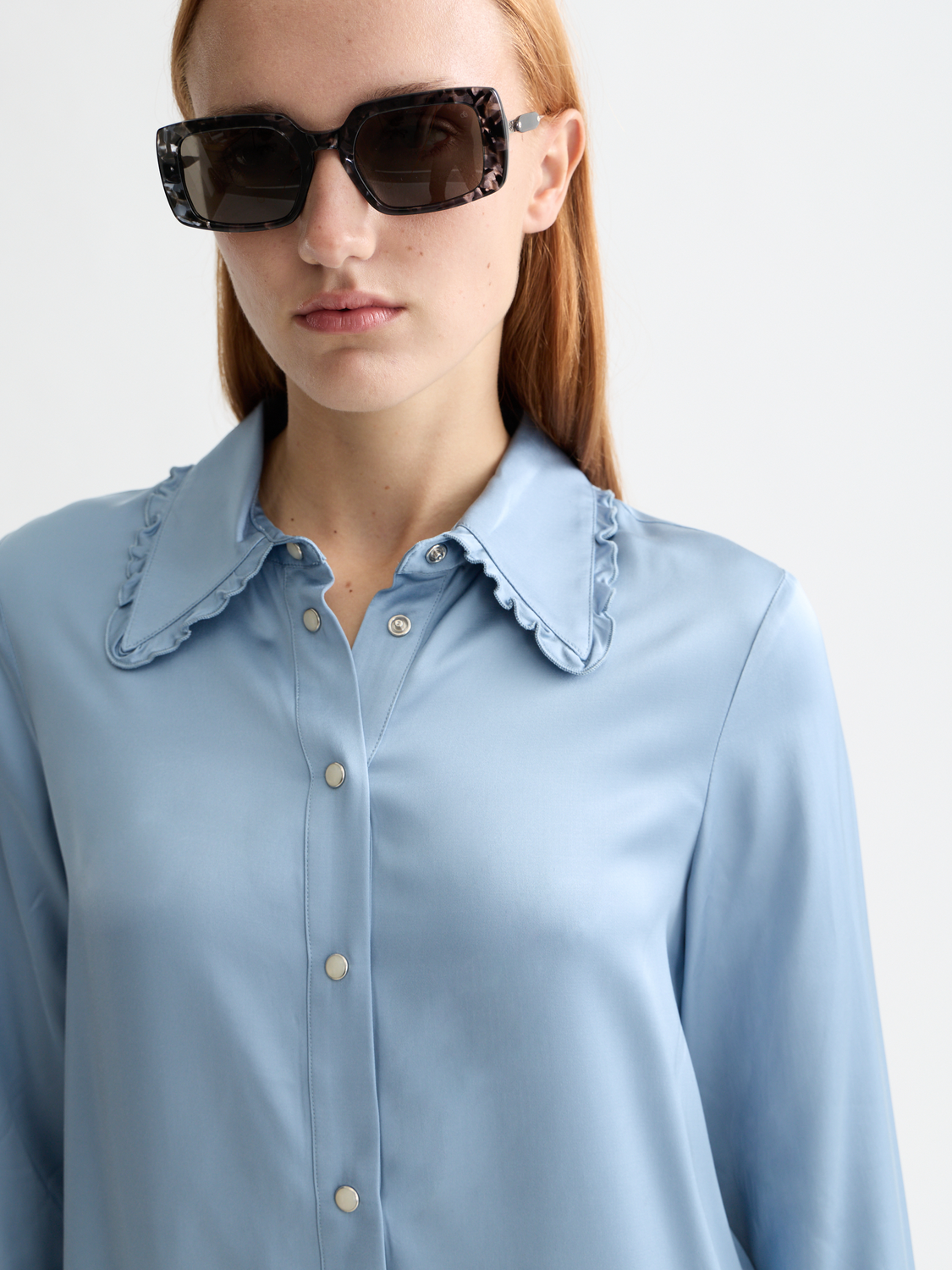 Regular Fit Shirt With Ruffle
