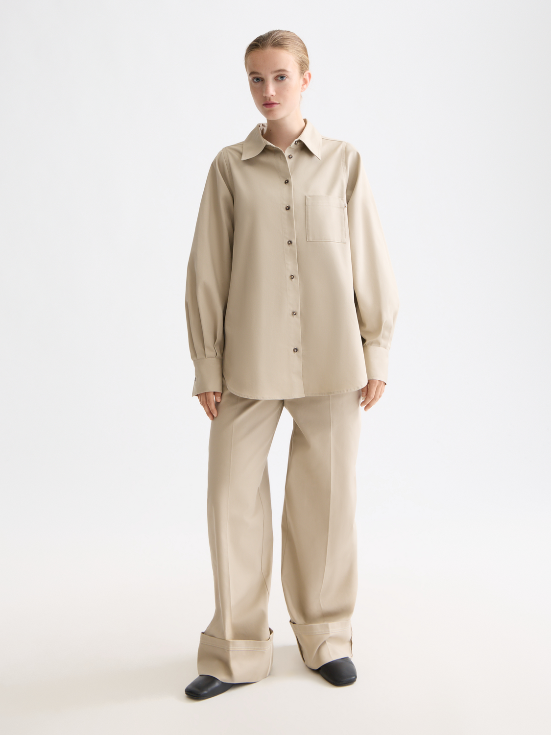 Shirt With Contrast Stitching