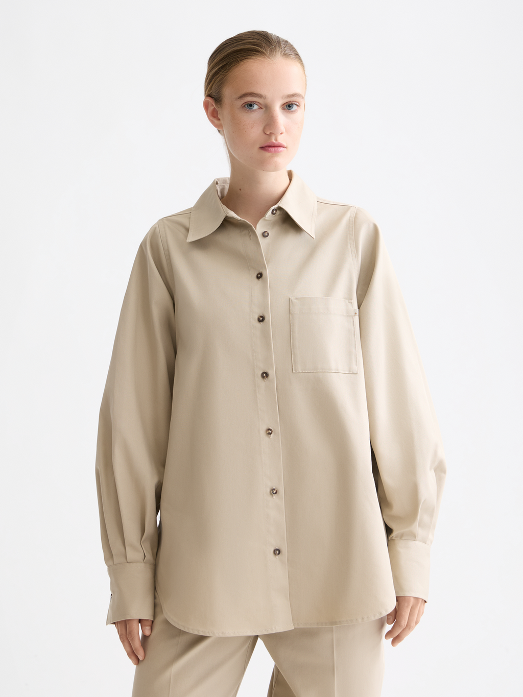 Shirt With Contrast Stitching