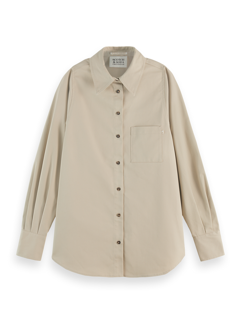 Shirt With Contrast Stitching