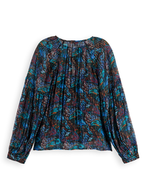 Printed Top With Ties