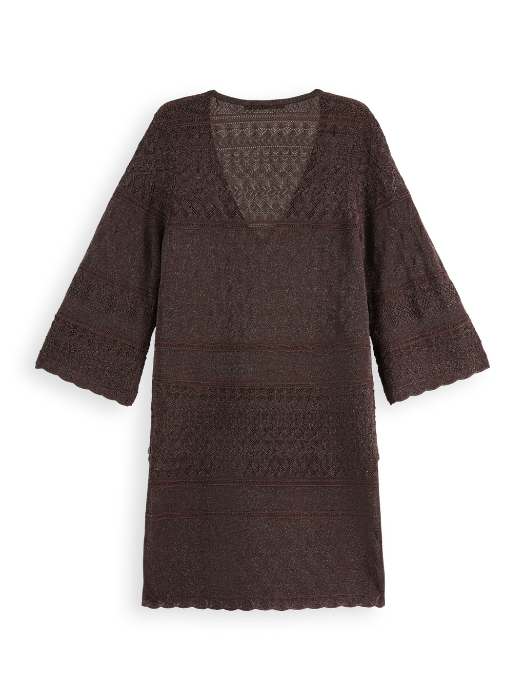 Metallic Pointelle Pullover