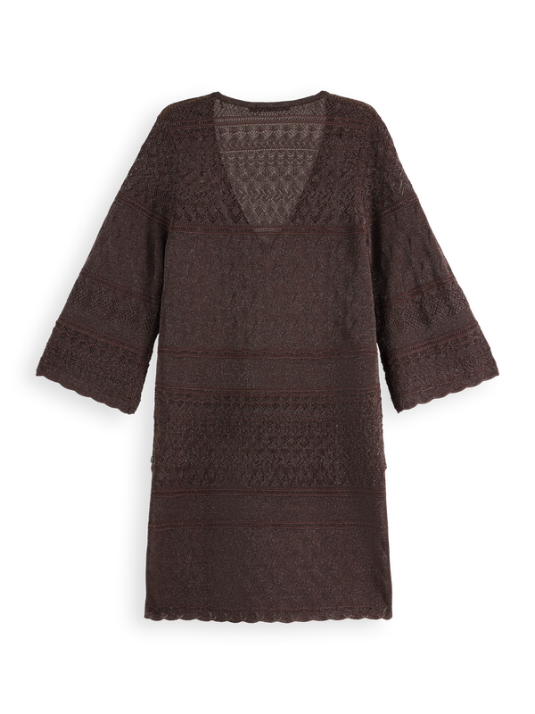 Metallic Pointelle Pullover