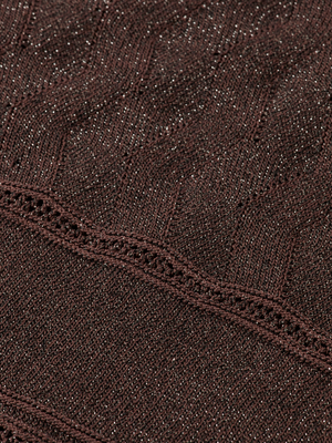 Metallic Pointelle Pullover