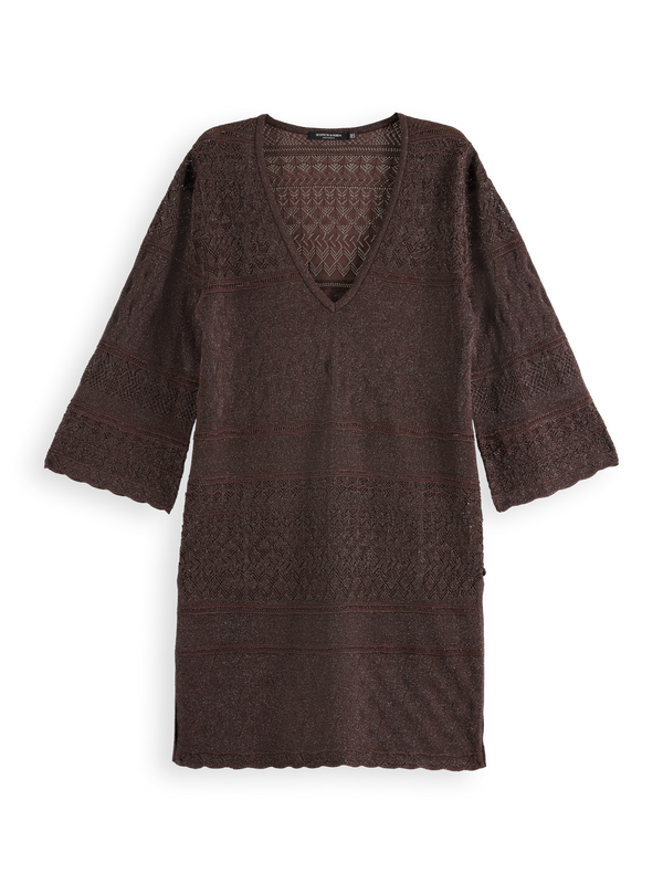 Metallic Pointelle Pullover