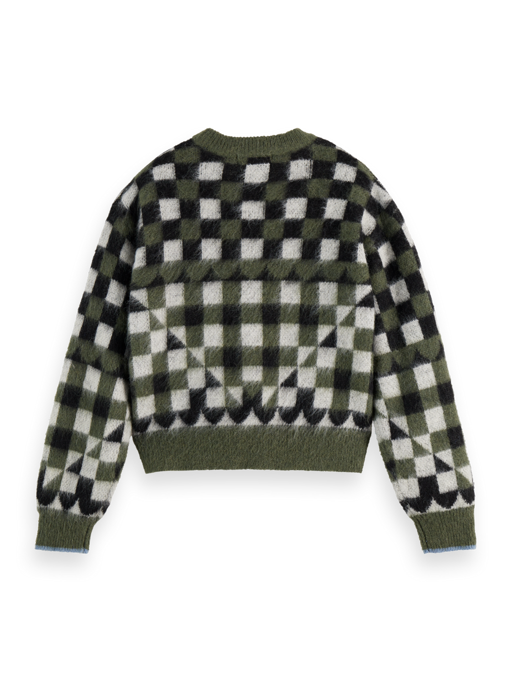 Pull Jacquard duveteux