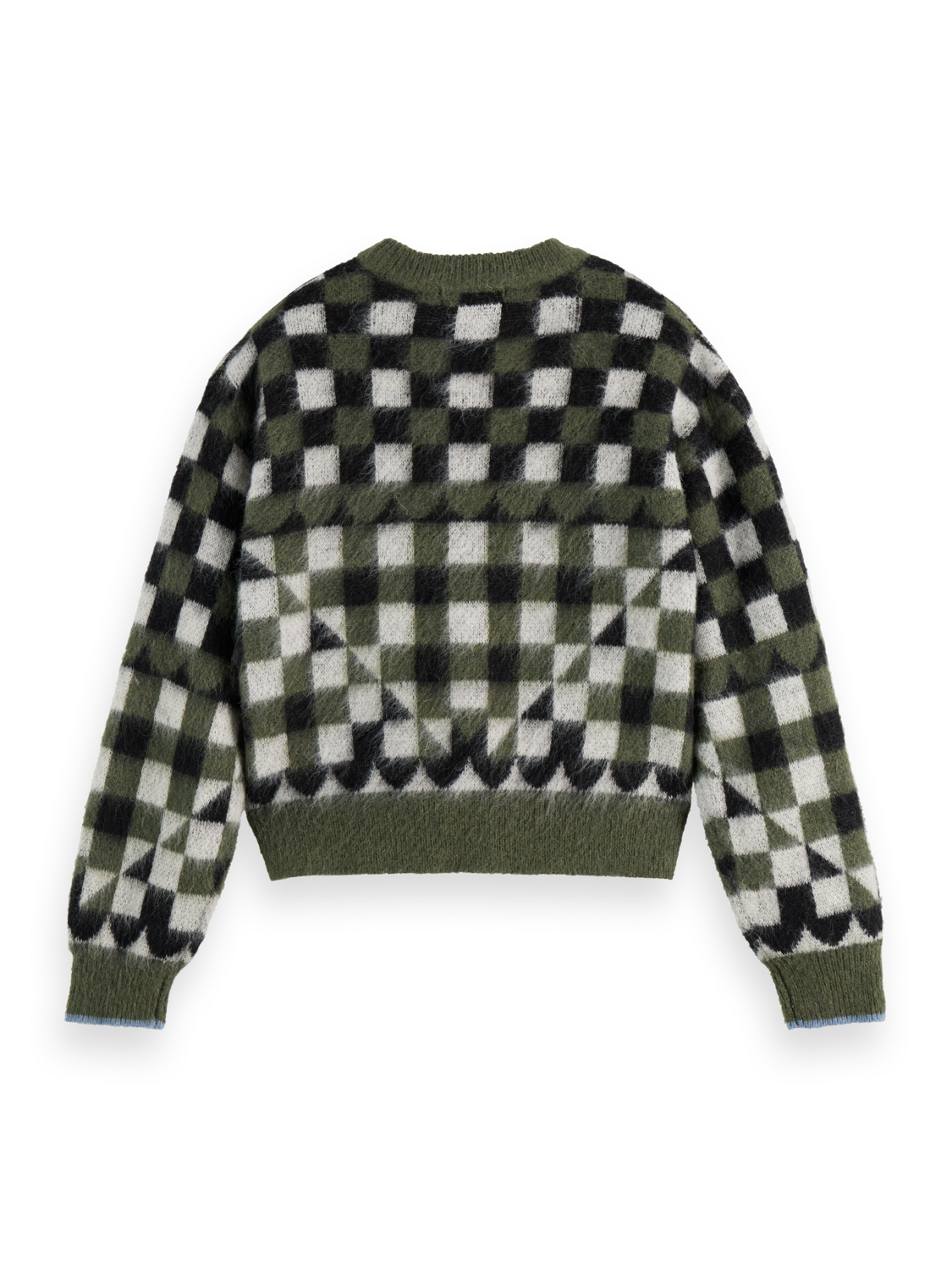 Pull Jacquard duveteux