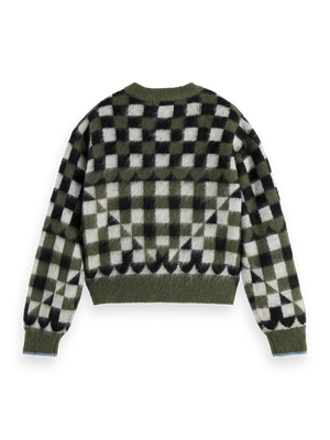 Fuzzy Jacquard Pullover