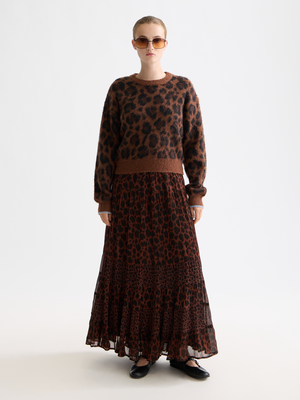 Fuzzy Jacquard Pullover