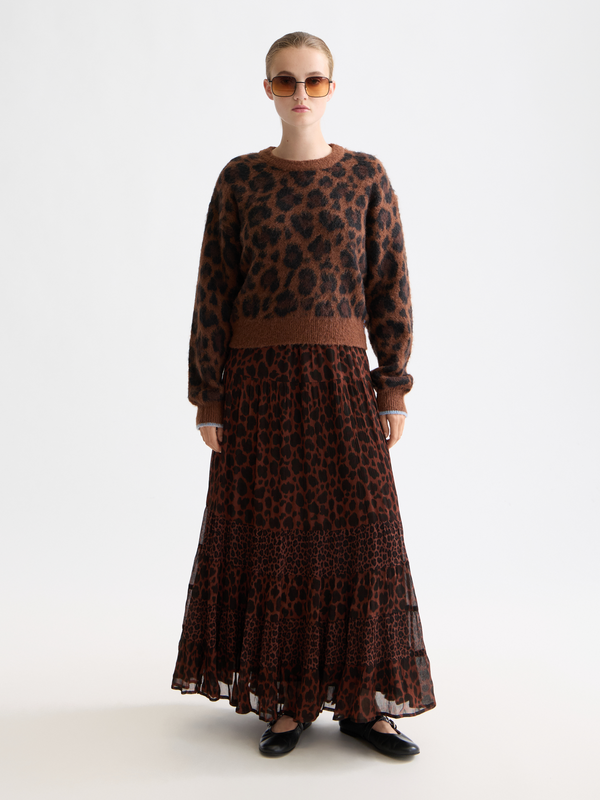 Fuzzy Jacquard Pullover