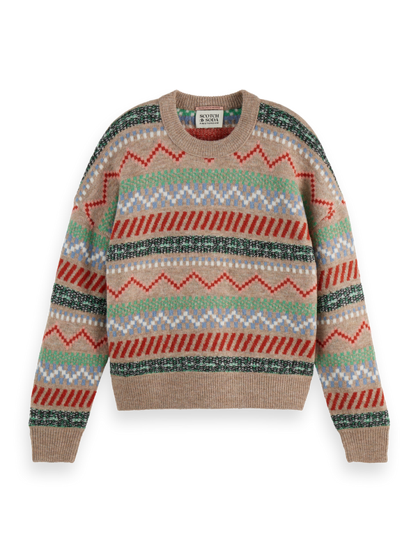 Fair Isle relaxed pullover