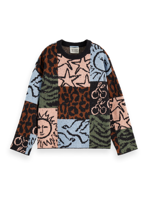 Jacquard oversized pullover
