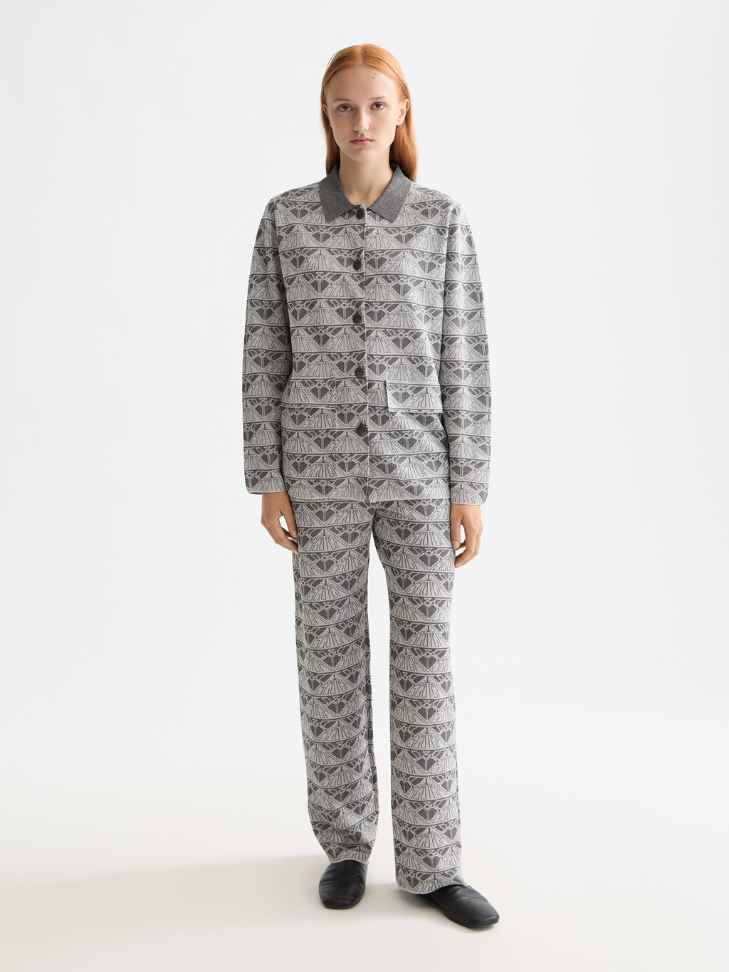 Jacquard Knitted Jacket